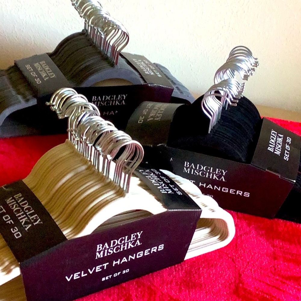 Badgley Mischka Velvet Hangers.